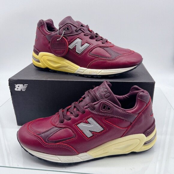 Horween x New balance ☆ made in USA 990v2 M990BTA2 Burgundy New Balance Horween Leather Co. x 990v2 Made in USA Burgundy